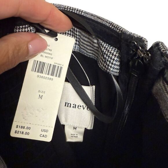 Anthropologie Maeve Plaid Patchwork Strapless Asymmetrical Midi Handkerchief Dre - Picture 10 of 11